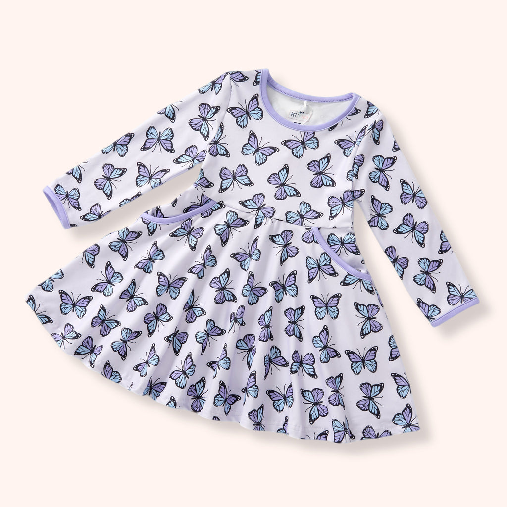 Violet Wings - Dress flat lay