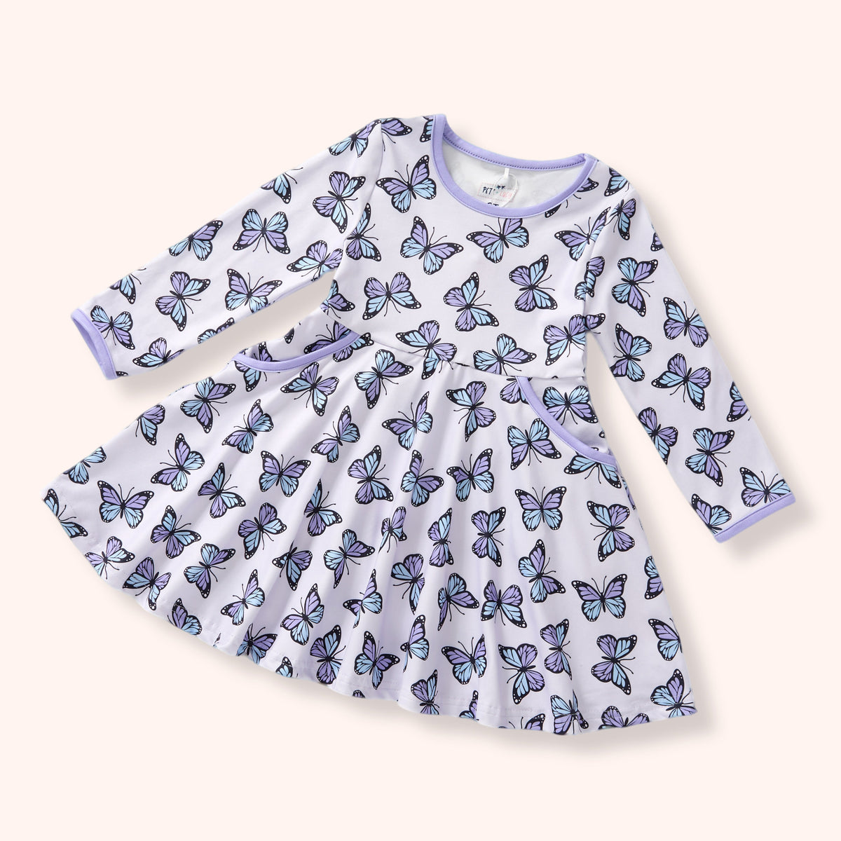 Violet Wings - Dress flat lay