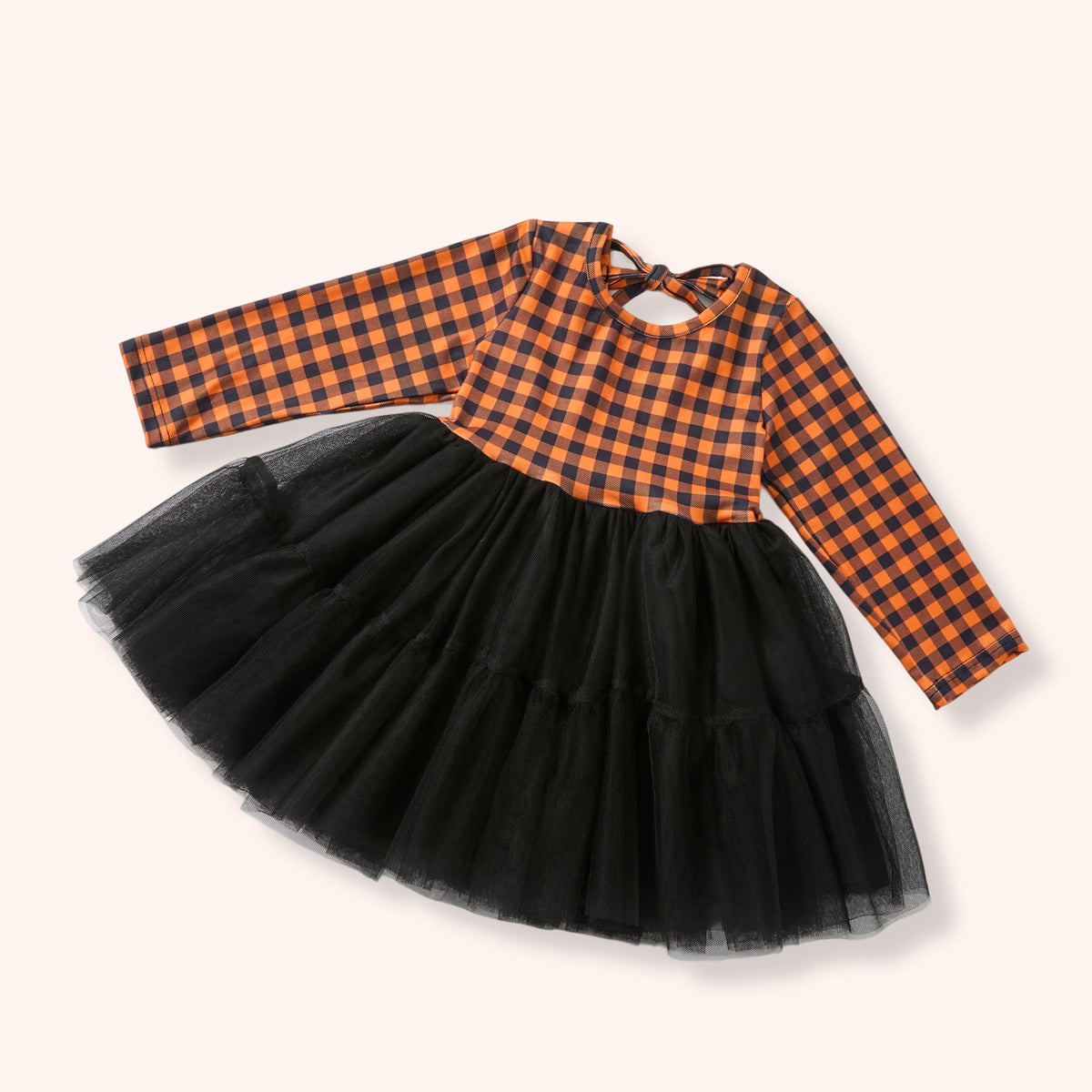 Harvest Gingham - Tulle Dress flat lay