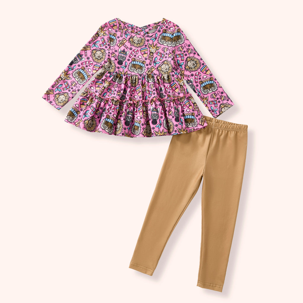 Snowy Safari - Pants Set flat lay