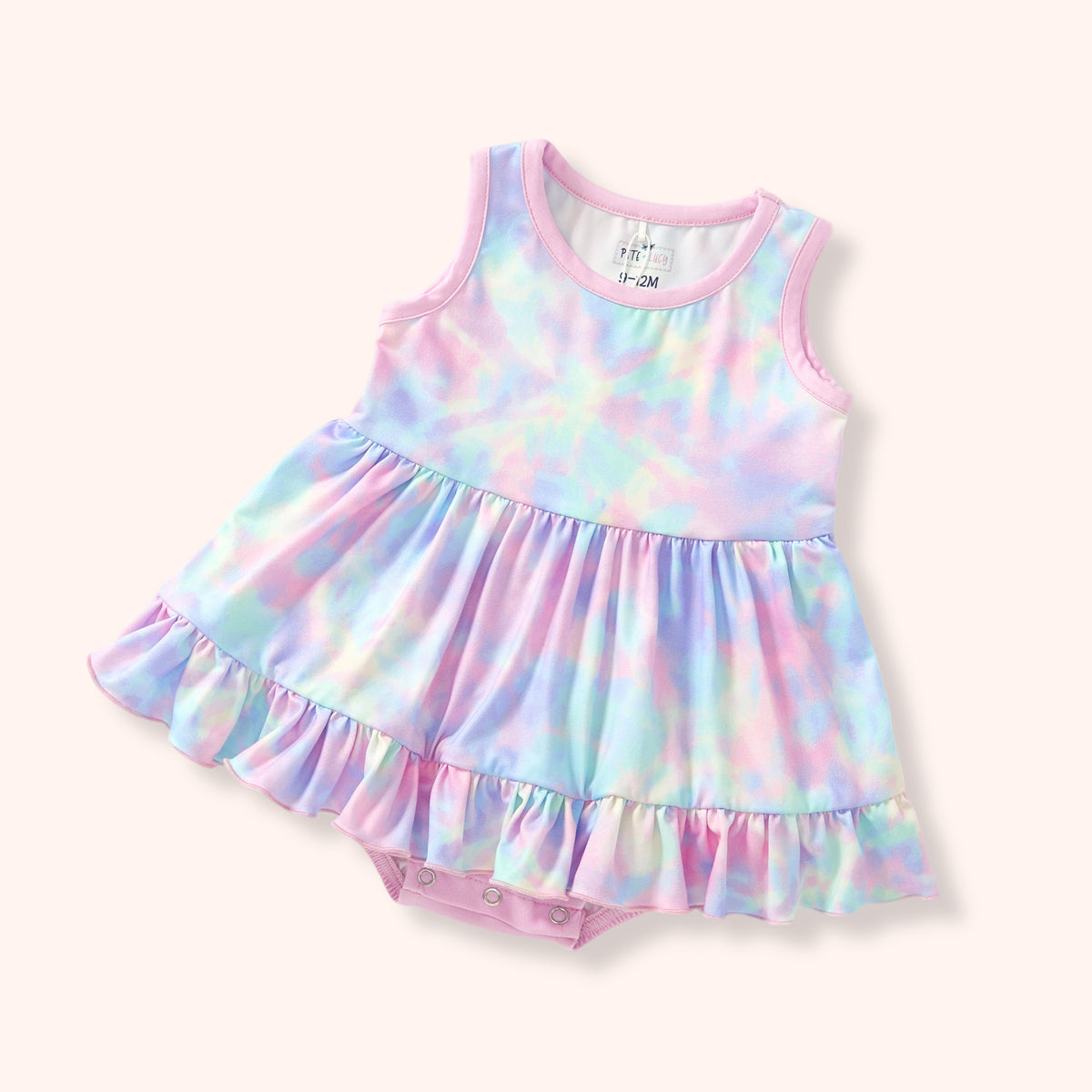 Cotton Candy Swirl - Romper flat lay