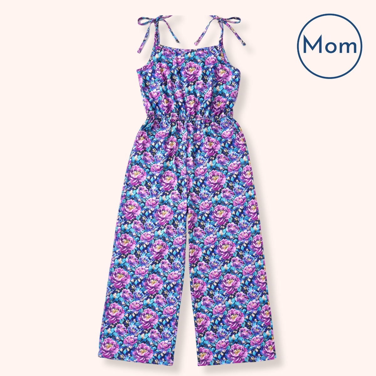 Electric Peonies - Adult Jumpsuit flat lay