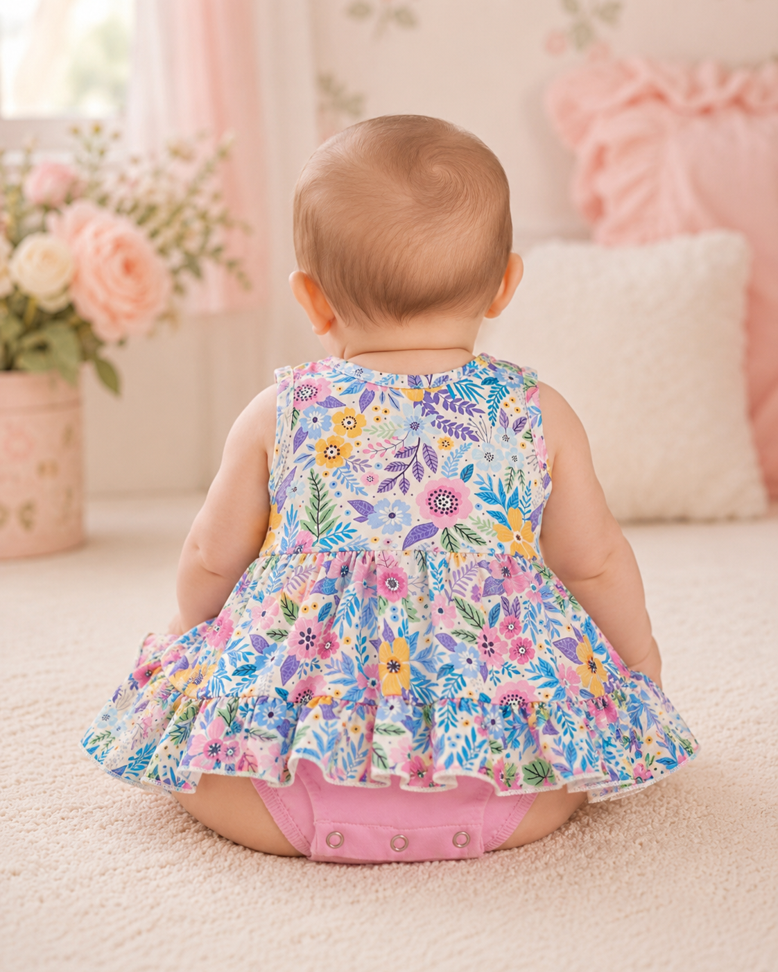 Sunlit Petals Romper