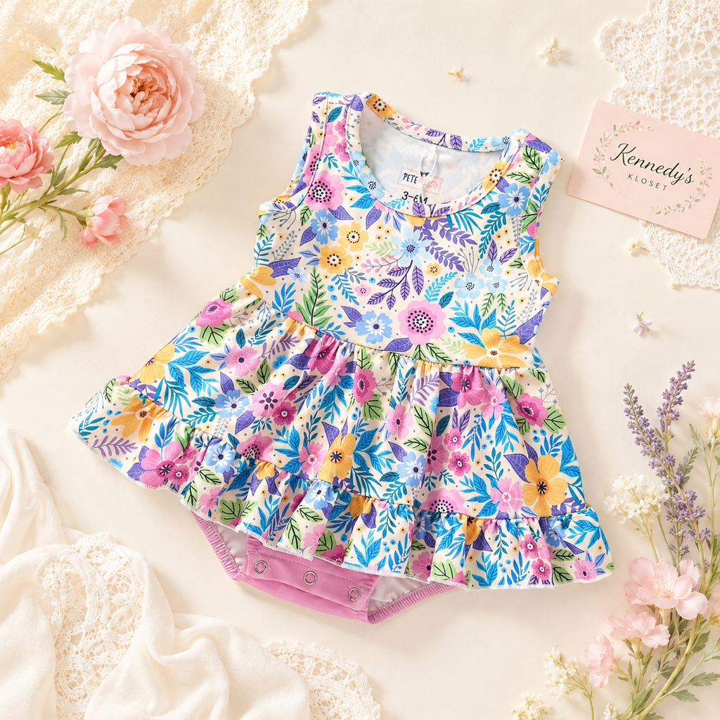 Sunlit Petals Romper