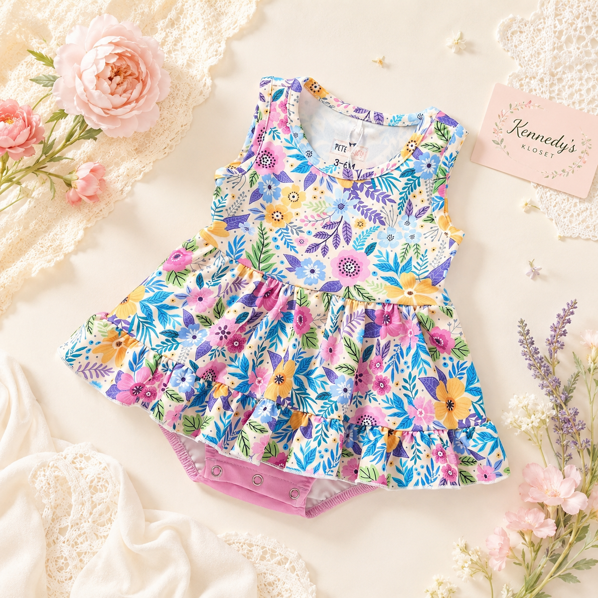 Sunlit Petals Romper